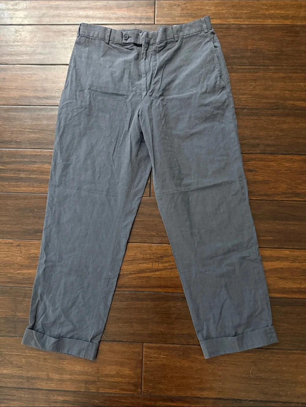 Ermenegildo Zegna Italian men’s dress pants grey 100% cotton